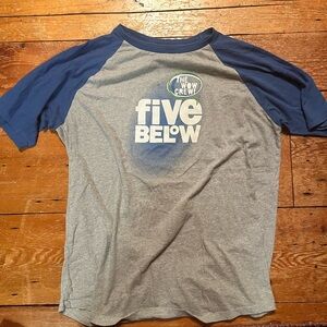 Blue and Gray Men's Short Sleeve Tee